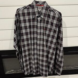Cinch Men's Plaid Shirt in Black, White, and Red